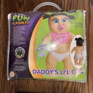Adult Size Daddy’s Lil Girl Inflatable Costume 2 Power Packs AA Batteries Needed